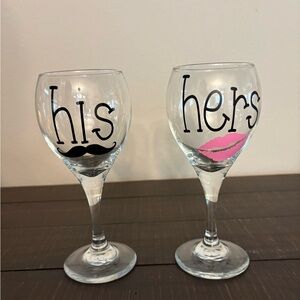 His and Hers Wine Glass Set